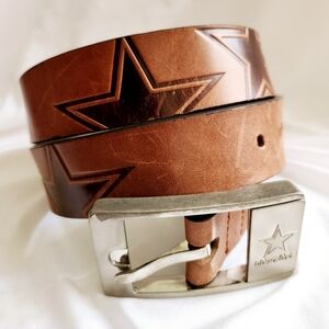 Brown Dallas Cowboys NFL Leather  Leather Belt Size 36 Eagles Wings